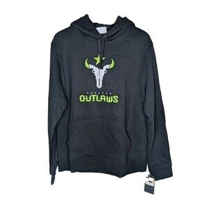 NWT Houston Outlaws Fanatics Black Pullover Men's Large Hoodie Sweatshirt